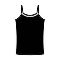 Rib Tank with Spaghetti Straps and Lace Trim - The Collegiate Lineup