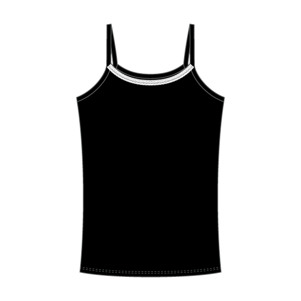 Rib Tank with Spaghetti Straps and Lace Trim - The Collegiate Lineup