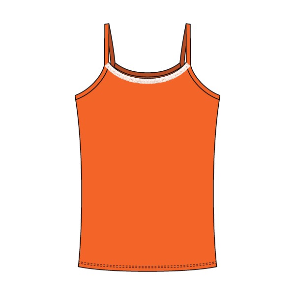 Rib Tank with Spaghetti Straps and Lace Trim - The Collegiate Lineup