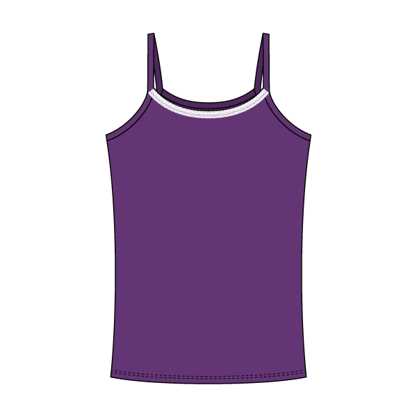 Rib Tank with Spaghetti Straps and Lace Trim - The Collegiate Lineup