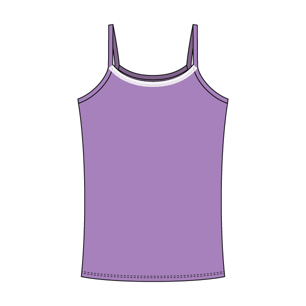 Rib Tank with Spaghetti Straps and Lace Trim - The Collegiate Lineup