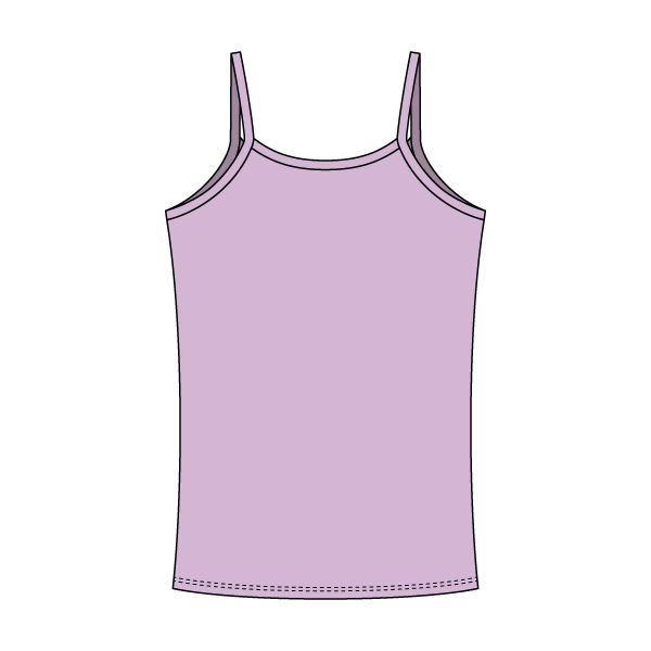 Rib Tank with Spaghetti Straps and Lace Trim - The Collegiate Lineup