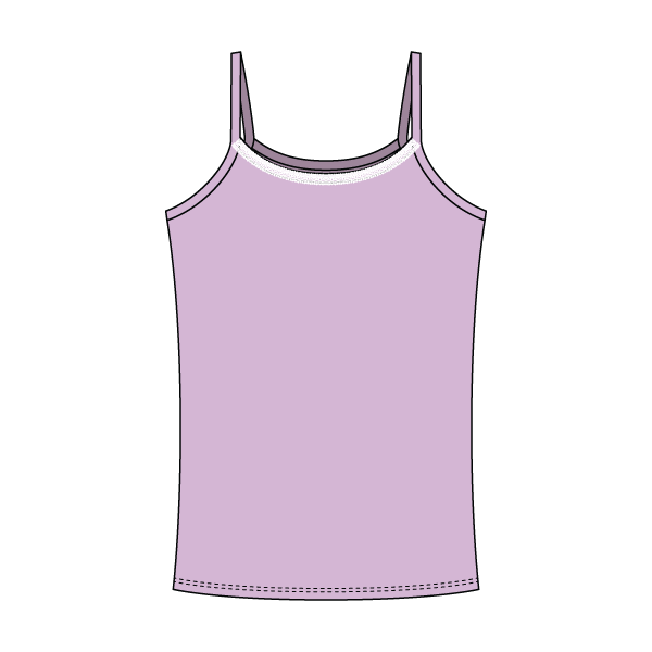 Rib Tank with Spaghetti Straps and Lace Trim - The Collegiate Lineup