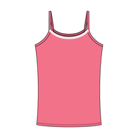 Rib Tank with Spaghetti Straps and Lace Trim - The Collegiate Lineup