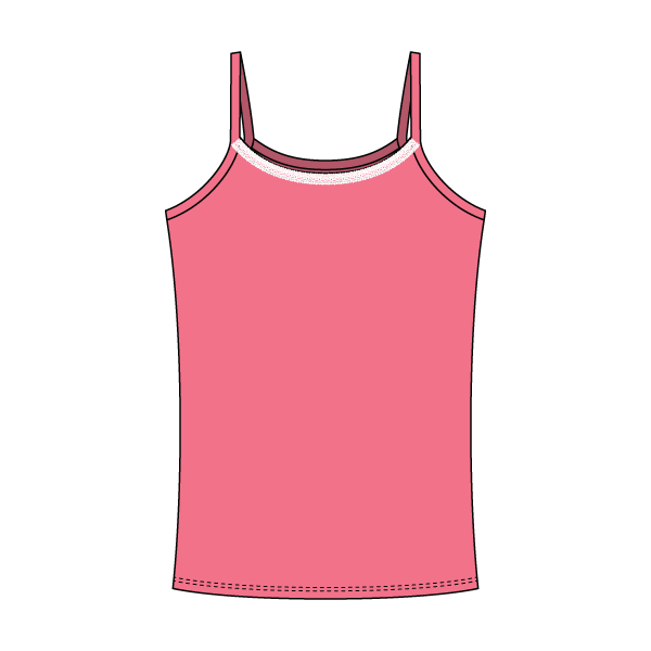 Rib Tank with Spaghetti Straps and Lace Trim - The Collegiate Lineup