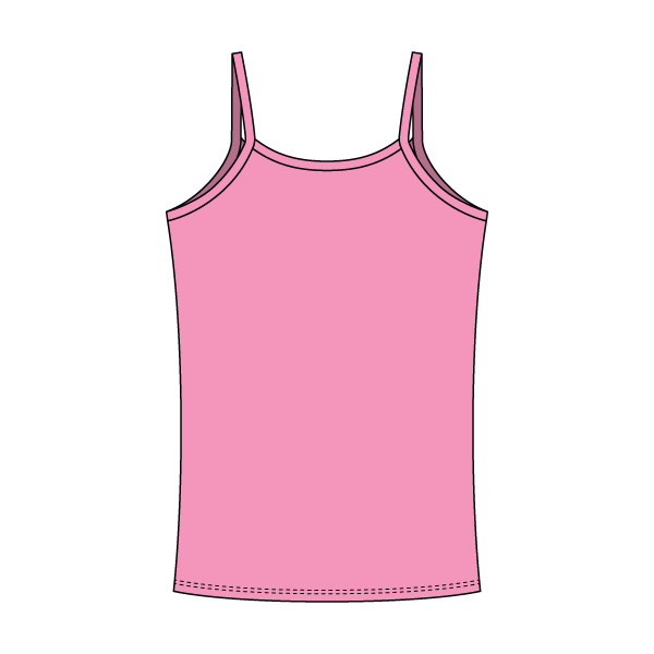 Rib Tank with Spaghetti Straps and Lace Trim - The Collegiate Lineup