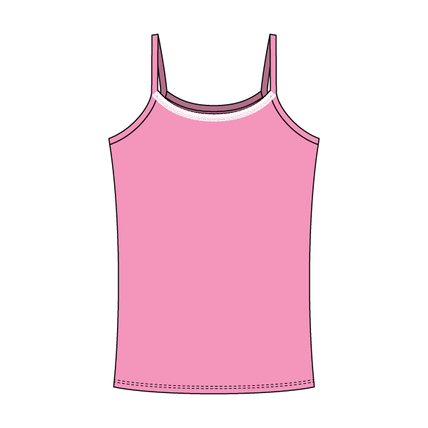 Rib Tank with Spaghetti Straps and Lace Trim - The Collegiate Lineup