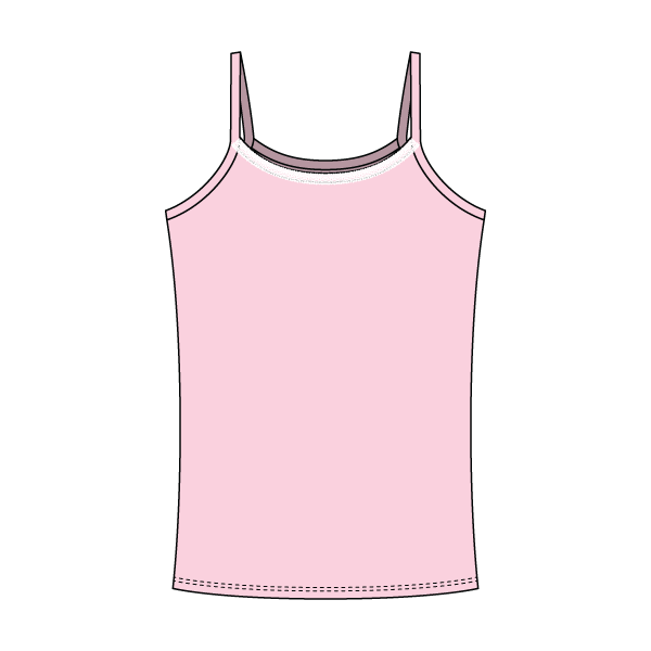 Rib Tank with Spaghetti Straps and Lace Trim - The Collegiate Lineup