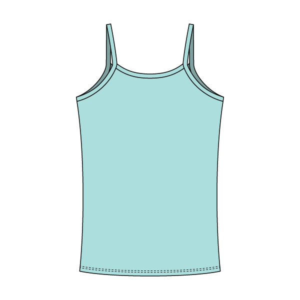 Rib Tank with Spaghetti Straps and Lace Trim - The Collegiate Lineup