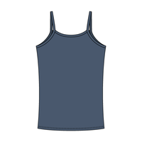 Rib Tank with Spaghetti Straps and Lace Trim - The Collegiate Lineup