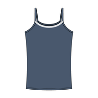 Rib Tank with Spaghetti Straps and Lace Trim - The Collegiate Lineup