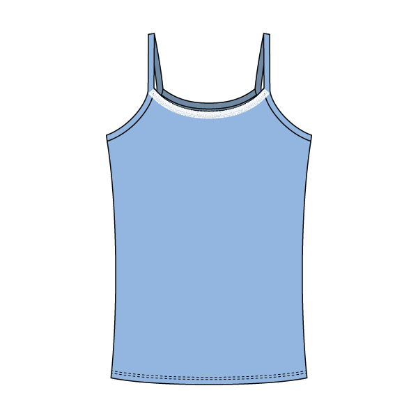 Rib Tank with Spaghetti Straps and Lace Trim - The Collegiate Lineup