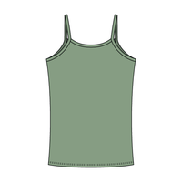 Rib Tank with Spaghetti Straps and Lace Trim - The Collegiate Lineup
