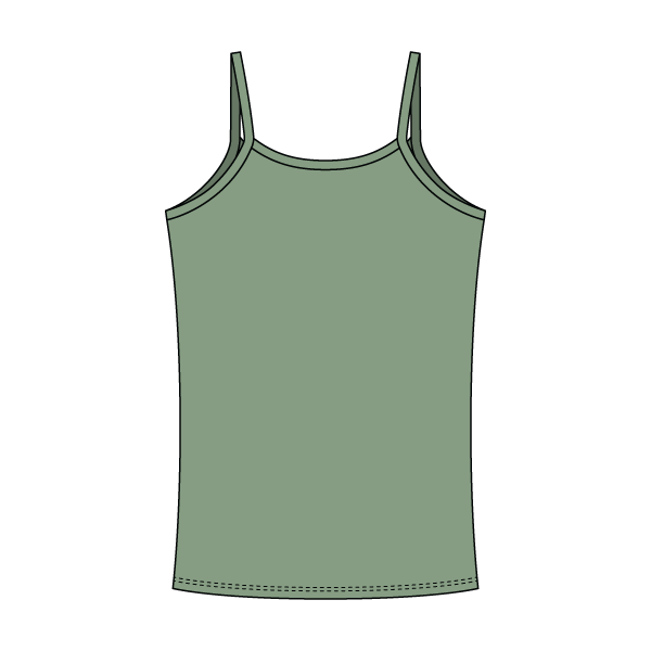 Rib Tank with Spaghetti Straps and Lace Trim - The Collegiate Lineup