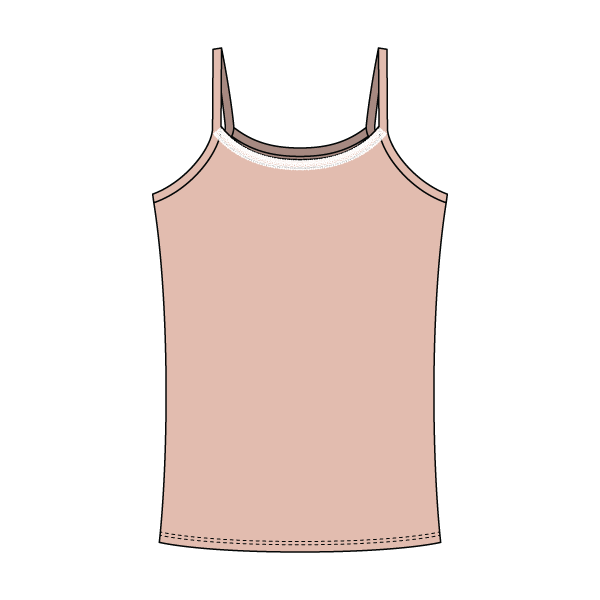 Rib Tank with Spaghetti Straps and Lace Trim - The Collegiate Lineup