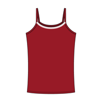 Rib Tank with Spaghetti Straps and Lace Trim - The Collegiate Lineup