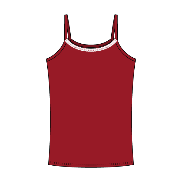 Rib Tank with Spaghetti Straps and Lace Trim - The Collegiate Lineup