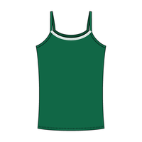 Rib Tank with Spaghetti Straps and Lace Trim - The Collegiate Lineup