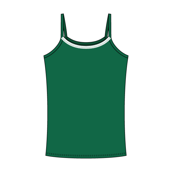 Rib Tank with Spaghetti Straps and Lace Trim - The Collegiate Lineup