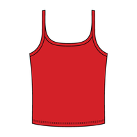 Rib Scoop Neck Tank with Spaghetti Straps
