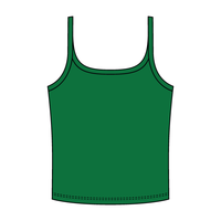 Rib Scoop Neck Tank with Spaghetti Straps