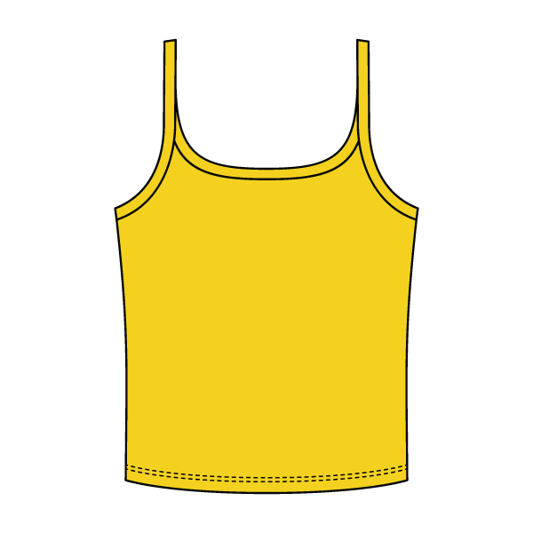 Rib Scoop Neck Tank with Spaghetti Straps