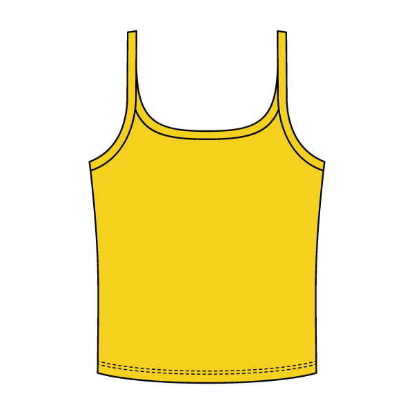 Rib Scoop Neck Tank with Spaghetti Straps