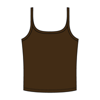 Rib Scoop Neck Tank with Spaghetti Straps