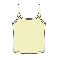 Rib Scoop Neck Tank with Spaghetti Straps