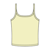 Rib Scoop Neck Tank with Spaghetti Straps