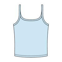 Rib Scoop Neck Tank with Spaghetti Straps