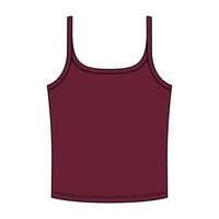 Rib Scoop Neck Tank with Spaghetti Straps