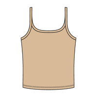 Rib Scoop Neck Tank with Spaghetti Straps