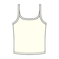 Rib Scoop Neck Tank with Spaghetti Straps