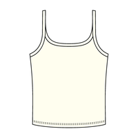 Rib Scoop Neck Tank with Spaghetti Straps