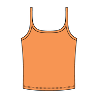 Rib Scoop Neck Tank with Spaghetti Straps