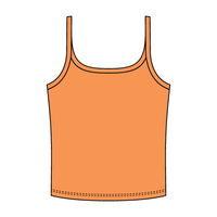 Rib Scoop Neck Tank with Spaghetti Straps
