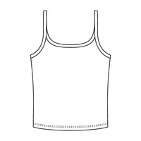 Rib Scoop Neck Tank with Spaghetti Straps