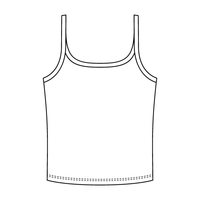 Rib Scoop Neck Tank with Spaghetti Straps
