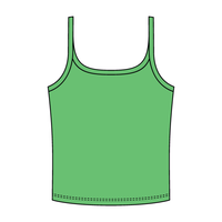 Rib Scoop Neck Tank with Spaghetti Straps
