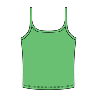 Rib Scoop Neck Tank with Spaghetti Straps