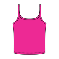 Rib Scoop Neck Tank with Spaghetti Straps