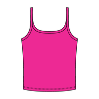Rib Scoop Neck Tank with Spaghetti Straps