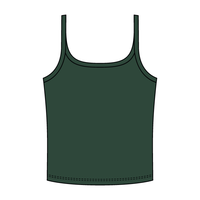 Rib Scoop Neck Tank with Spaghetti Straps