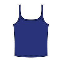 Rib Scoop Neck Tank with Spaghetti Straps