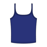 Rib Scoop Neck Tank with Spaghetti Straps