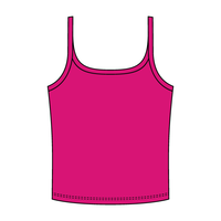 Rib Scoop Neck Tank with Spaghetti Straps