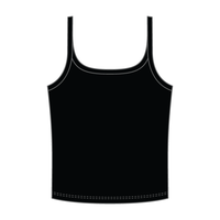 Rib Scoop Neck Tank with Spaghetti Straps