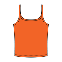 Rib Scoop Neck Tank with Spaghetti Straps
