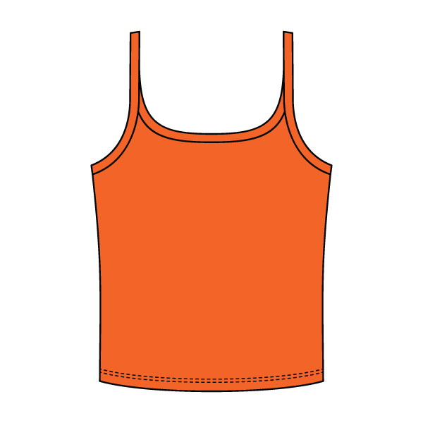 Rib Scoop Neck Tank with Spaghetti Straps